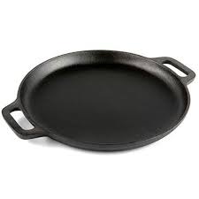Waykea 14 Inch Cast Iron Baking Pizza Pan Round Cooking Griddle Oven Stovetop Grill Induction Safe Cookware Induction Cookware Cast Iron Safest Cookware