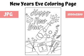 Browse new year coloring sheet resources on teachers pay teachers, a marketplace trusted by millions of teachers for original . Coloring Page For Kids New Years Eve 9 Grafico Por Mybeautifulfiles Creative Fabrica