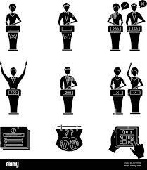 Quiz Show Glyph Icons Set Intellectual Game Questions Buzzer Systems Players Quiz Bowl Online Tv Studio Games Winners Losers Show Host Silh Stock Vector Image Art Alamy