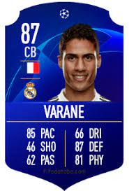 Varane is by far the best gold cb in the game. Raphael Varane Fifa 19 Spieler Statistik Card Preis