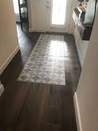 Inlay Tile Into Wood Second View Of My Inlay Tile Couldn T Be Happier Wood Bathroom Renos Flooring