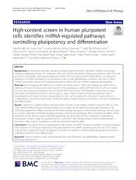 Photocatalysis is a promising method for dye molecule degradation as it can provide complete mineralization through an efficient photocatalytic. Pdf High Content Screen In Human Pluripotent Cells Identifies Mirna Regulated Pathways Controlling Pluripotency And Differentiation