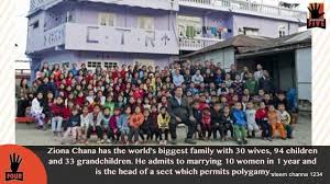 Ziona chana 21 temmuz 1945 tarihinde doğmuştu. World Biggest Family Steemit