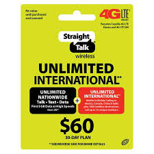 Beyond their affordable, prepaid straight talk also sells phones that you can either purchase in full or lease through a payment plan. Straight Talk Wireless 60 30 Day Unlimited International Plan Prepaid Phone Card As Low As 60 0 Upc 616960103592 Dexter Clearance