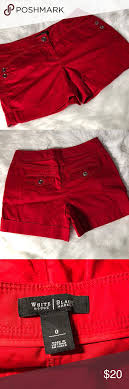 Whbm Red Stretch Shorts Whbm White House Black Market Red