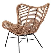 tobago lounge stoel zwart naturel h 91 x b 79 x d 71 5 cm stoelen chaise lounges lounge