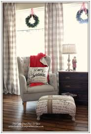 Black And Tan Buffalo Check Curtains Farmhouse Vintage Christmas Living Room Christmas Living Rooms Christmas Decorations Living Room Curtains Living Room