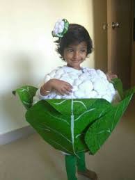 Cauliflower Vegetable Fancy Dress Fancy Dress Costumes Kids Fancy Dress For Kids Vegetable Costumes