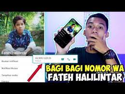 Fateh halilintar the number 8 of gen halilintar family influencer actor singer business inquiry. Bagi Bagi No Wa Fateh Halilintar Asli 2020 Youtube
