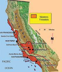 The Locations Of California S Monterey Formation San Andreas Fault San Andreas Science And Nature