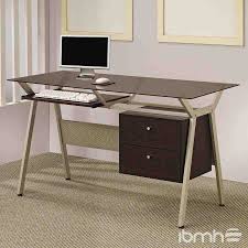 Small Computer Table On Wheels Modern Home Office Desk Home Office Furniture Design Glass Computer Desks