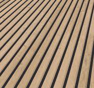 Eiken zand/matzwart lineaire panelen