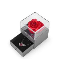 Love necklace flower necklace necklace jewelry box rose gold jewelry pretty necklaces necklace box vivi jewelry jewelry. Romantic Surprise Eternal Flower Jewelry Box Necklace Pendant Box Earring Box Drawer Gift Box Display Storage Holder Bowls Plates Aliexpress