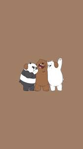 We Bare Bears Aesthetic Brown Wallpaper Simple Cute Kawaii Ilustrasi Karakter Kartu Lucu Ruang Seni