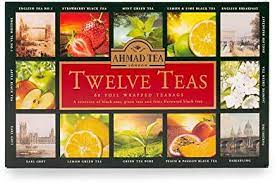 Amazon.com : Ahmad Tea Variety Gift Box, 60 Foil Enveloped Teabags, Twelve  Teas, 1 Count : Grocery Tea Sampler : Grocery & Gourmet Food
