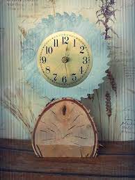 Rustic Home Decor Clock Made Frm Birch Wood Cabin Wood Saw Blade Rustic House Clock Wood Art