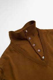 Maybe you would like to learn more about one of these? Knitted V Neck Polo Shirt Fawn Brown Sportivo Store