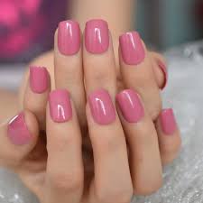 Reuseable Fake Nails High Light Shiny Gelnails Rose Pink Square Short Ladies Fingernails Manicure Art Tips 24 False Nails Aliexpress Alibaba.com offers 1,101 french pink gel nails products.