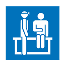 Vector illustration of line icons for healthcare, insurance, dental, asthma, influenza, diabetes. Hospital Nursing Home Signs Outpatients Symbol