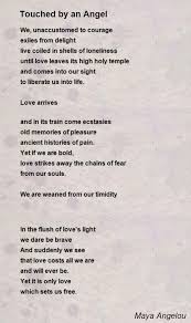 Touched By An Angel Poem By Maya Angelou Poem Hunter William Wordsworth Poems Maya Angelou Poems Touched By An Angel