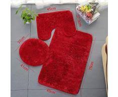 Giada tappeto da bagno antiscivolo. Set Tappeti Da Bagno Color Rosso Da Acquistare Online Su Livingo