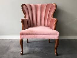 Vintage Pink Channel Back Chair From Rerunroom Of Seattle Wa Attic Armchair Vintage Vintage Bedroom Furniture Vintage Chairs