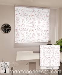 Funcionales y decorativos, los estores son elementos del hogar • estores enrollables: Estor Enrollable Estampado Cocina Stew Cortinas Manzanodecora