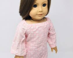 14.5" Doll Unicorn Flannel Nightgown: Hot Pink Doll Sleepwear