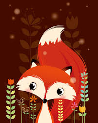 A Set Of Woodland Animals On Behance Fox Art Print Modern Nursery Art Woodland Animal Art