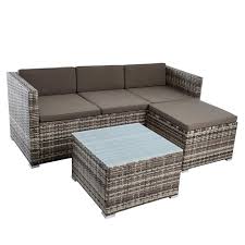 Cayman rattan lounge in 2020 rattan sofa rattan lounge chair rattan dining chairs. Rattan Lounge Sitzgruppe Gartenmobel Set Couch 3 Sitzer Rattanmobel Beige Braun