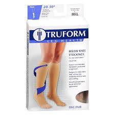 Truform Unisex Firm Closed Toe Below Knee Stockings 2xl Beige