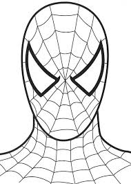 The Head Of The Mighty Spiderman Coloring For Kids Batman Boyama Orumcek Adam Boyama Kagidi