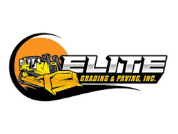 Is proud to offer commercial and residential asphalt paving services, paving for driveways and roadways, commercial asphalt milling and grading, snow removal and much more. Elite Grading Paving Inc Logo Design 48hourslogo