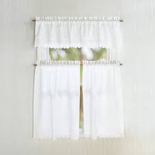 My friends, it took me a week, but i finished painting over my yellow kitchen ! Penny Eyelet Valance And Tier Pair Curtain Collection Overstock 30972771