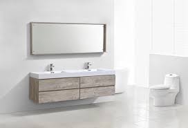 Browse a large selection of bathroom vanity designs, including single and double vanity options in a wide range of sizes, finishes and styles. Bliss 80 Nature Wood Wall Mount Double Sink Modern Bathroom Vanity