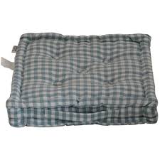 Homescapes Blue White Gingham Check Floor Cushion 100 Cotton 40 X 40 X 10 Cm Square Indoor Garden Floor Cushions Large Floor Cushions Cushion Pads
