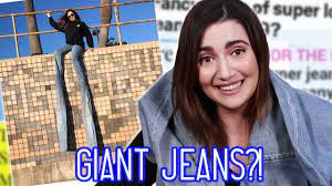 I Wore 9 Foot Long Extendo Jeans For A Day Youtube