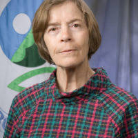 PEGGY KROMER WITH MOON ROCK