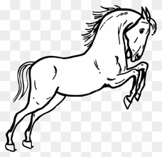 Doing the coloring with crayons is most suitable. Horse Clipart Black And White Mustang Horse Coloring Page Png Download 5267415 Pinclipart