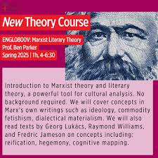 ⭐ New course! ⭐ ENGL0800V: Marxist Literary Theory taught by Prof. Ben  Parker counts towards the English concentration's theory requirement. Learn  more about the English concentration and available courses in the link