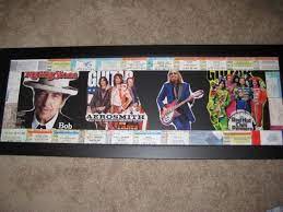 Perfect Idea For Showing Off The Bands Whose Concerts I Ve Attended The Most Concert Ticket Display Ticket Display Concert Ticket Display Ideas