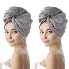 Find many great new & used options and get the best deals for ellewin organic bamboo hair towel wrap 2 pack, drying bath shower head turban at the best online prices at ebay! Othway 2 Pack Organic Bamboo Charcoal Microfiber Hair Towel Wrap Super Absorbent Quick Dry Hair Turban With Loop And Button Fastener Buy Online In Bahamas At Bahamas Desertcart Com Productid 175179634