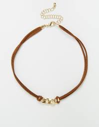 Asos Chain Link Suede Choker Necklace At Asos Com Bijoux Bijoux Tendance Bijoux Bracelet