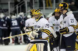Michigan Collapses Late Loses Exhibition In Overtime By Jeremy Summitt Photo By Paul Sherman Published December 5 2013 Michigan Exhibition Michigan Hockey