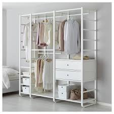 Elvarli 3 Sections White Width 80 3 4 Height 85 Get It Today Ikea In 2020 Bedroom Storage Storage Solutions Bedroom No Closet Solutions