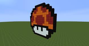 Unique mushroom pixel posters designed and sold by artists. Mario Mushroom Pixel Art Schematic Minecraft Map