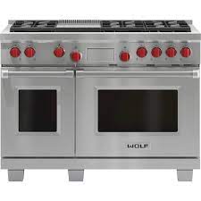 Check spelling or type a new query. Wolf 4 3 Cu Ft Freestanding Double Oven Dual Fuel Convection Range With Self Cleaning With Infrared Griddle Df486g Best Buy