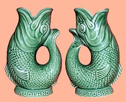 These 'fishy jugs' were very popular in the 1960s and are now making a big comeback. Gurgle Or Glug Fish Jugs Torquay Pottery Collectors Society
