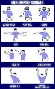 Image Result For Baseball Umpire Signals Chart Baseball