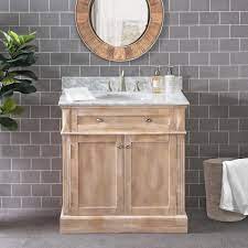 Want to shop bathroom vanities nearby? Sunjoy Blaire Brown 36 In W X 22 05 In D X 35 75 In H Modern Rustic Bathroom Vanity With Marble Vanity Top And Single Basin B301008500 The Home Depot
